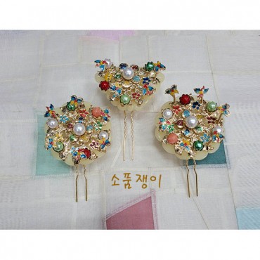 떨잠3  Set-나비1,국화2